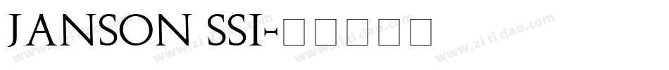 Janson SSi字体转换